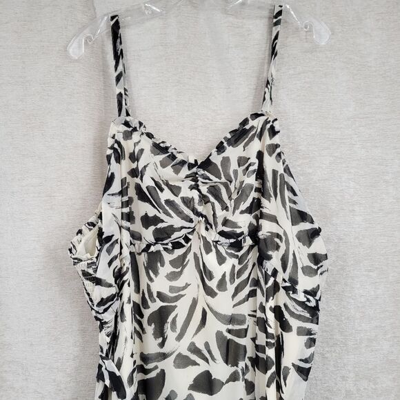 Alexis for Target Botanical Sleeveless Tiered Ruffle Dress Women's Plus Size 3X - Picture 8 of 14